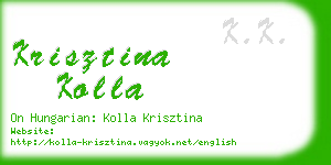 krisztina kolla business card